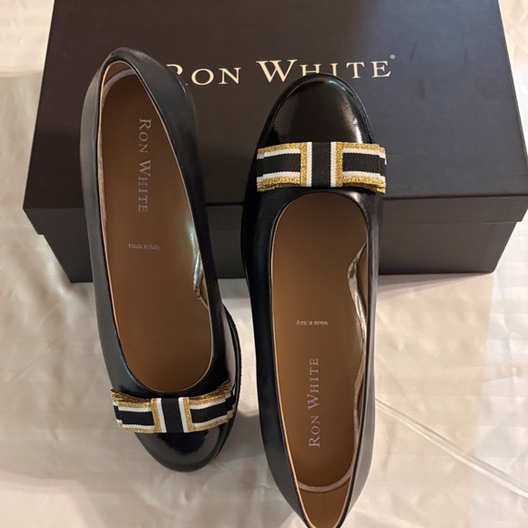 Ron White Emmie Ballet Flat with Satin Bow Onyx Size 37 Euro 6 1/2 US  NWT - Picture 3 of 6
